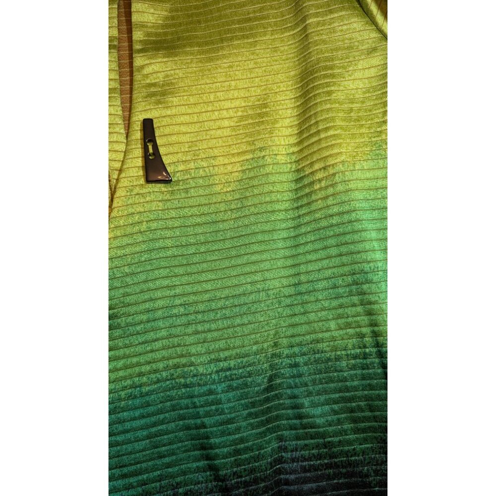 I.C. by Connie K Ombre Jacket Womens Large Art to Wear High Low Artsy Lagenlook - Picture 9 of 9